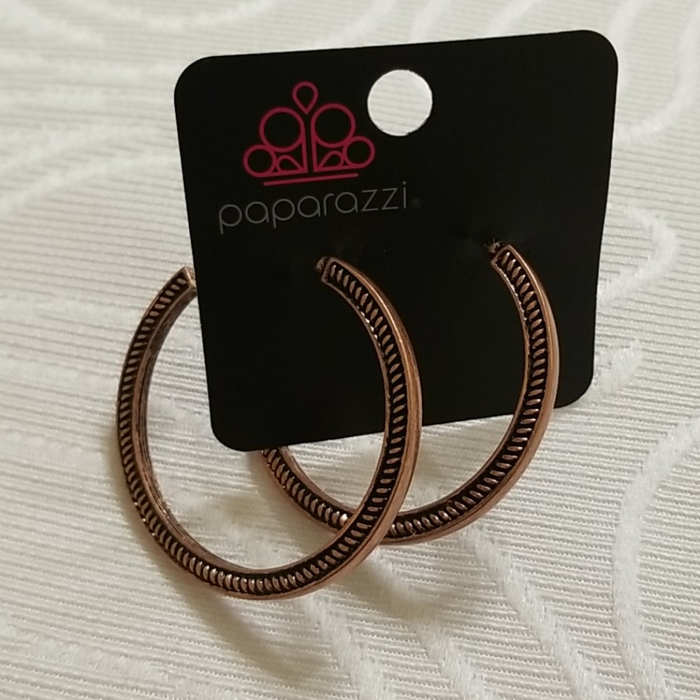 🆕Paparazzi Copper Hoop Earrings NWT